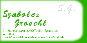 szabolcs groschl business card